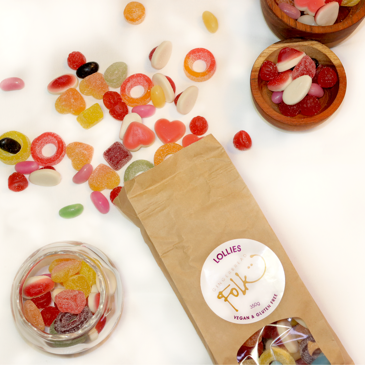 Sucettes 350g (végétaliennes et sans gluten)