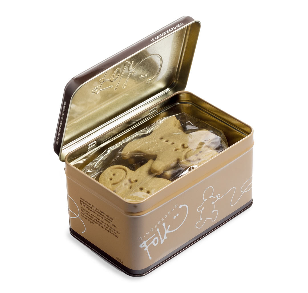 gingerbread man cookie tin 225g