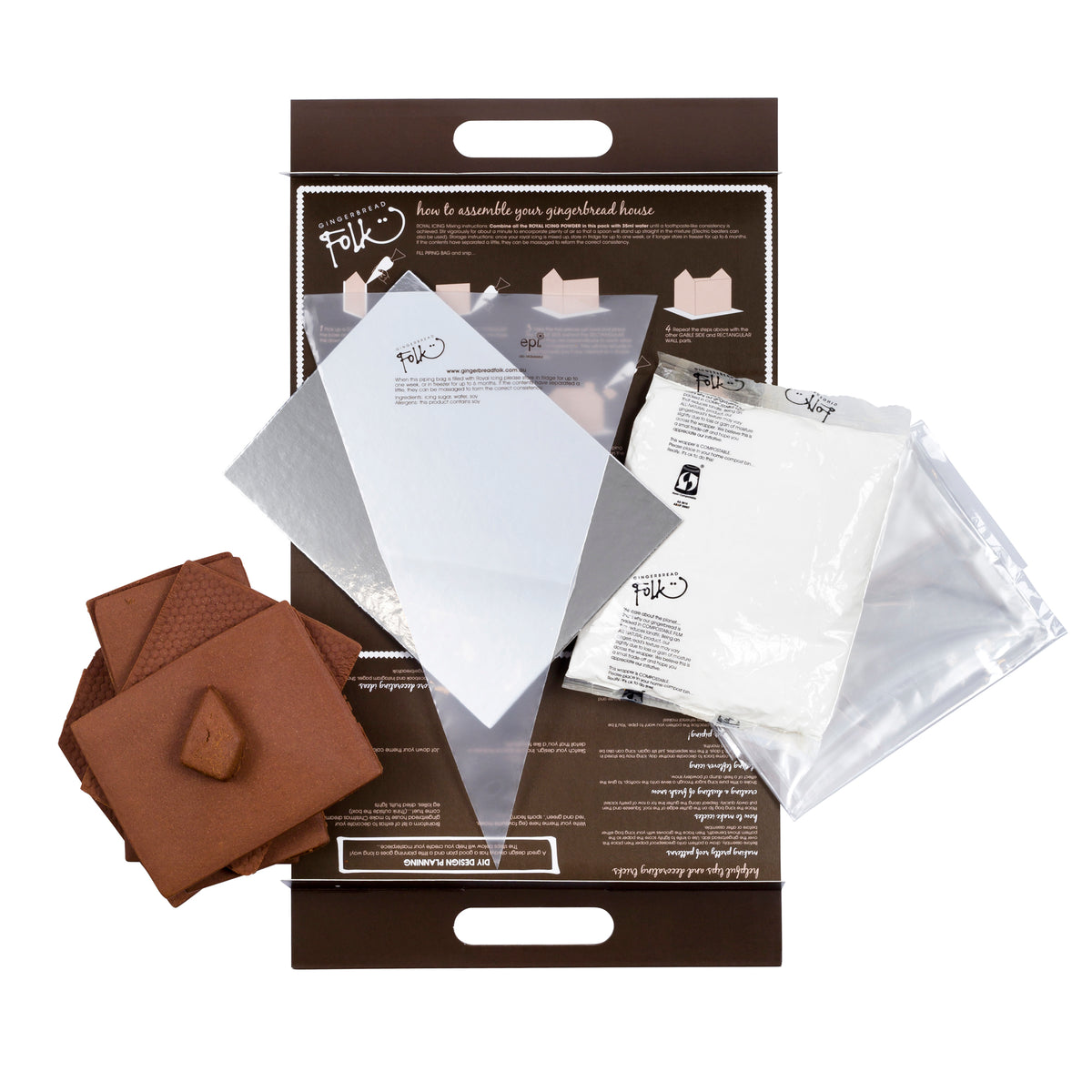 chocolate gingerbread house kit 600g